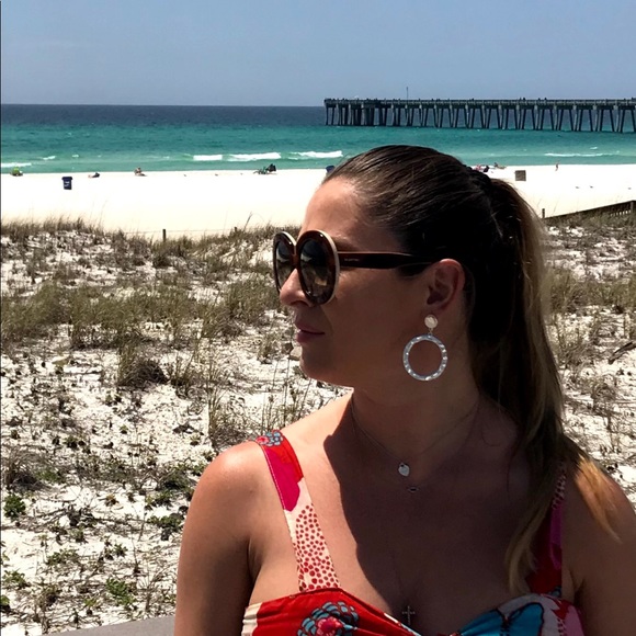 🚫SOLD🚫VALENTINO Brown oversized round sunglasses - Picture 2 of 8